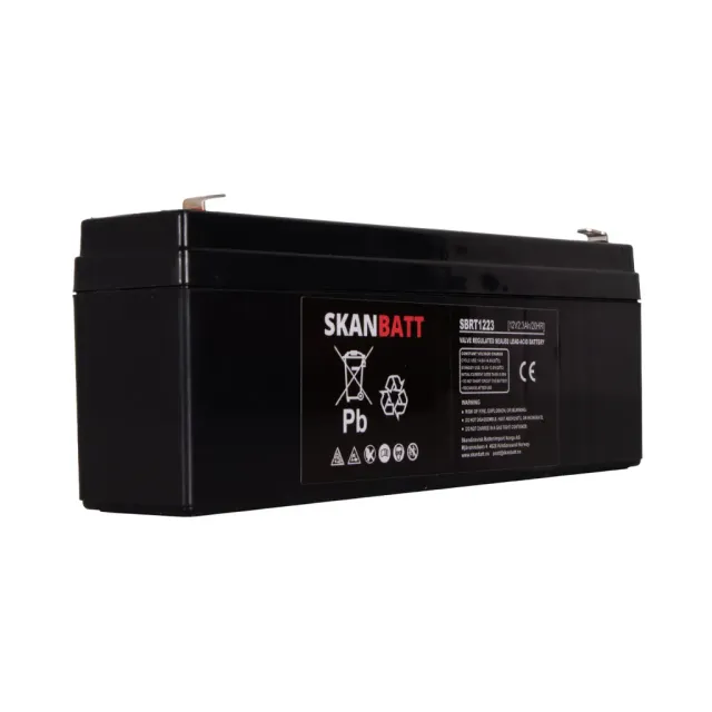 Skanbatt AGM SBRT1223 batteri 12V 2,3Ah underhållsfritt