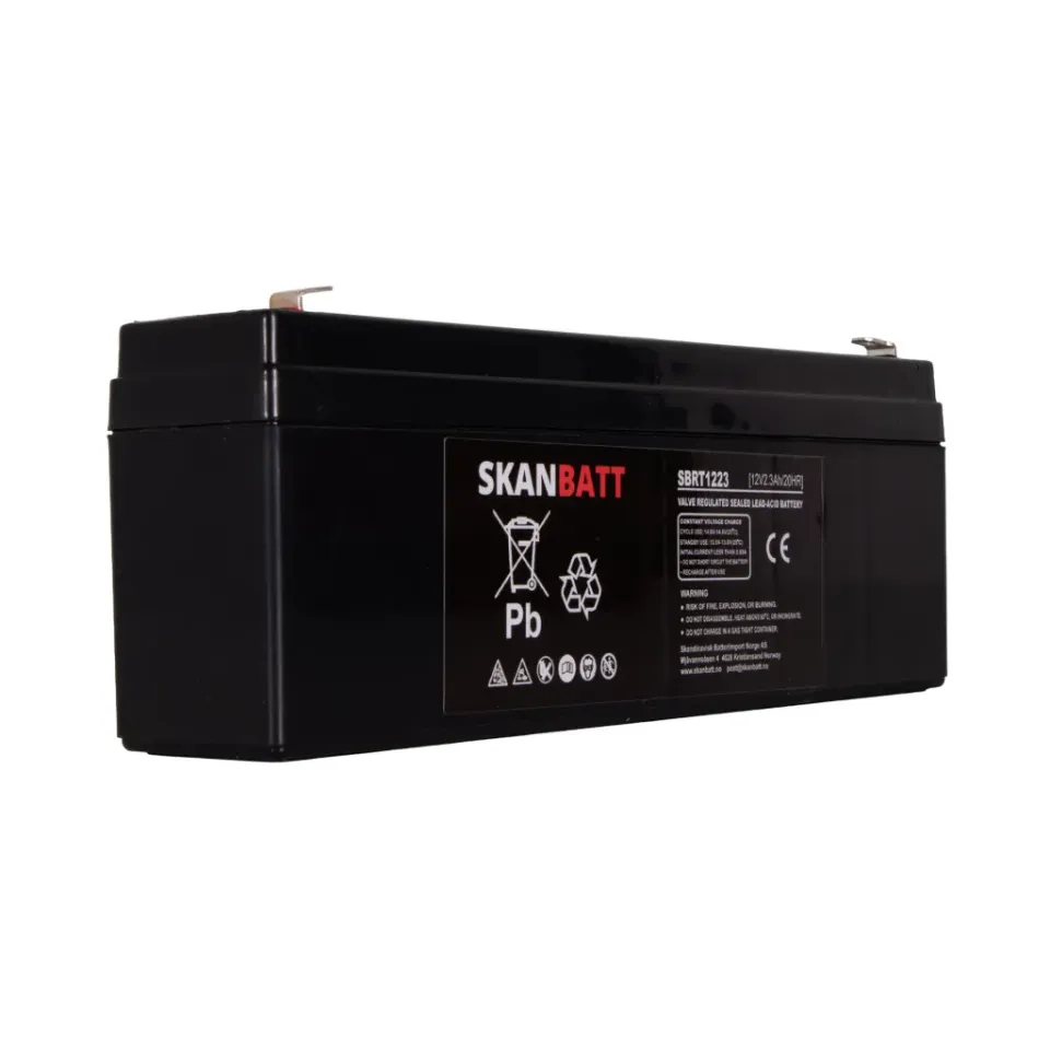 Skanbatt AGM SBRT1223 batteri 12V 2,3Ah underhållsfritt