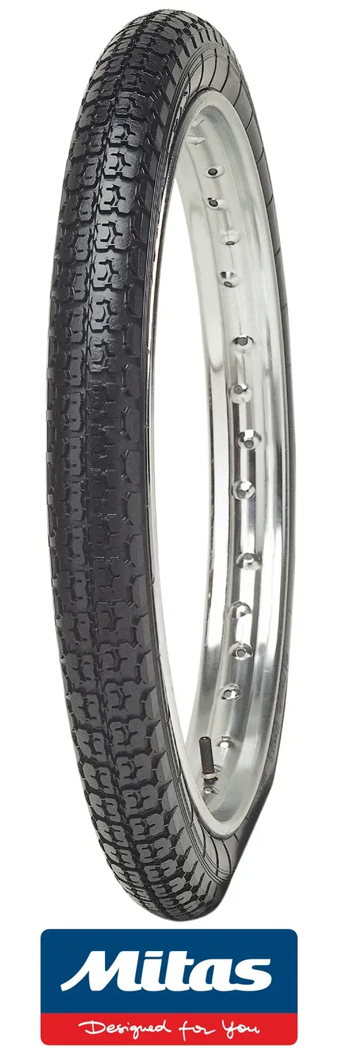 Mitas B4 2 1/4-18 däck vit sida 42J