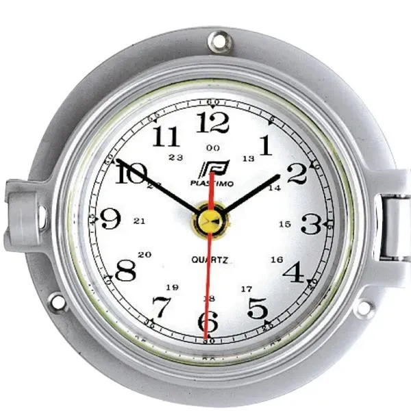 Marin & Fritid Klocka 3" mattkrom Ø120 mm quartz