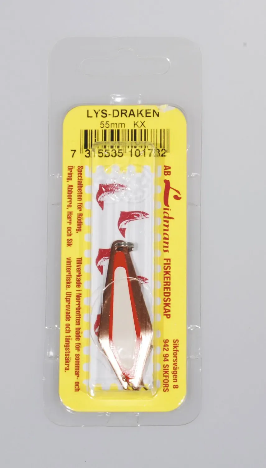 Lys Draken KX fiskedrag 65 mm lysande