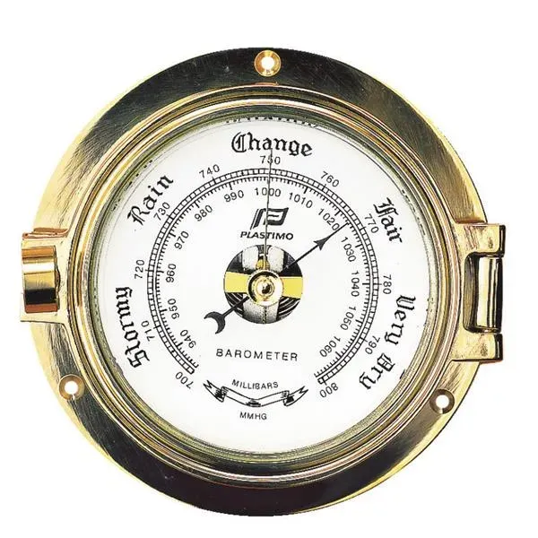 Marin & Fritid Barometer 3" mässing bas 120 mm