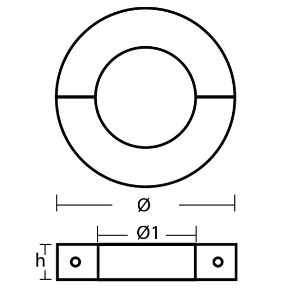 Axelanod alu 25 mm axel smal 18 mm