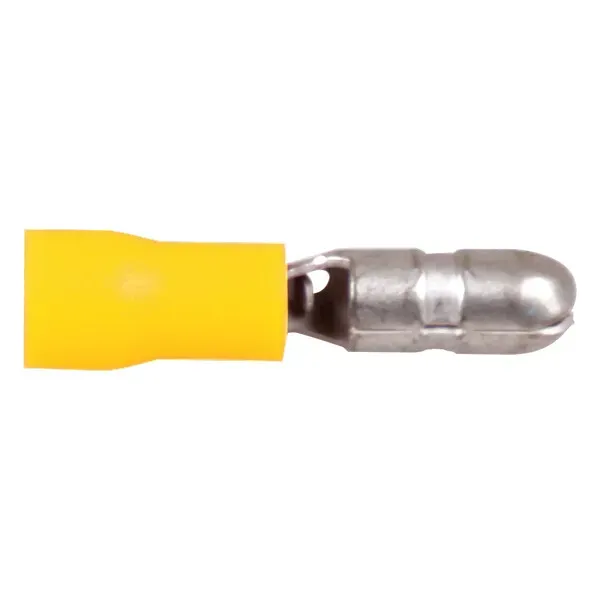 Marin & Fritid hankontakt rund 5,0 mm kabelsko gul 10-pack 4–6 mm²