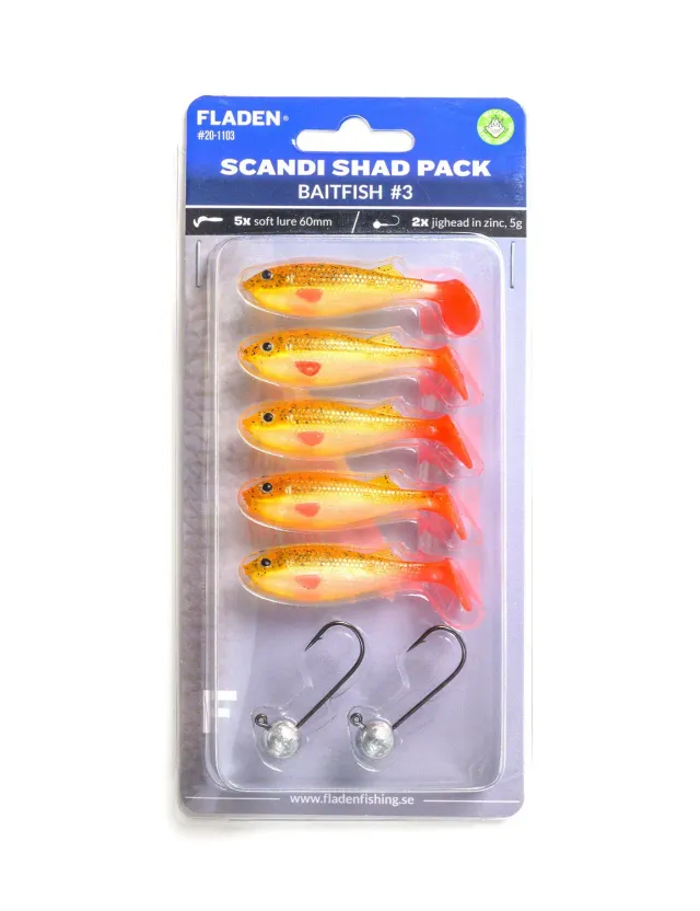 Maxximus Scandi Shad Baitfish 6cm jigg goldsilver 5-pack