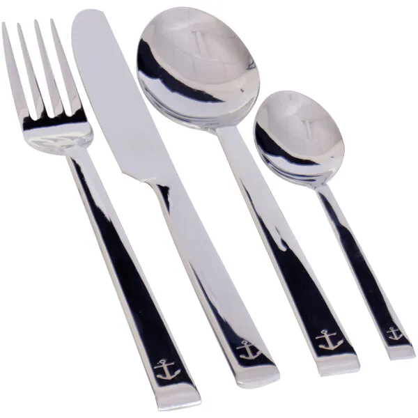 Marin & Fritid Ankare bestickset rostfritt 24 delar ask