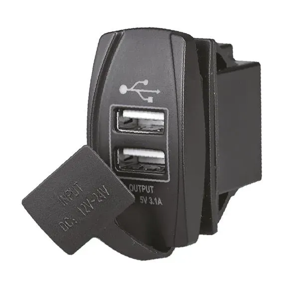 Marin & Fritid USB-uttag dubbelt 12/24 V 1+2,1 A