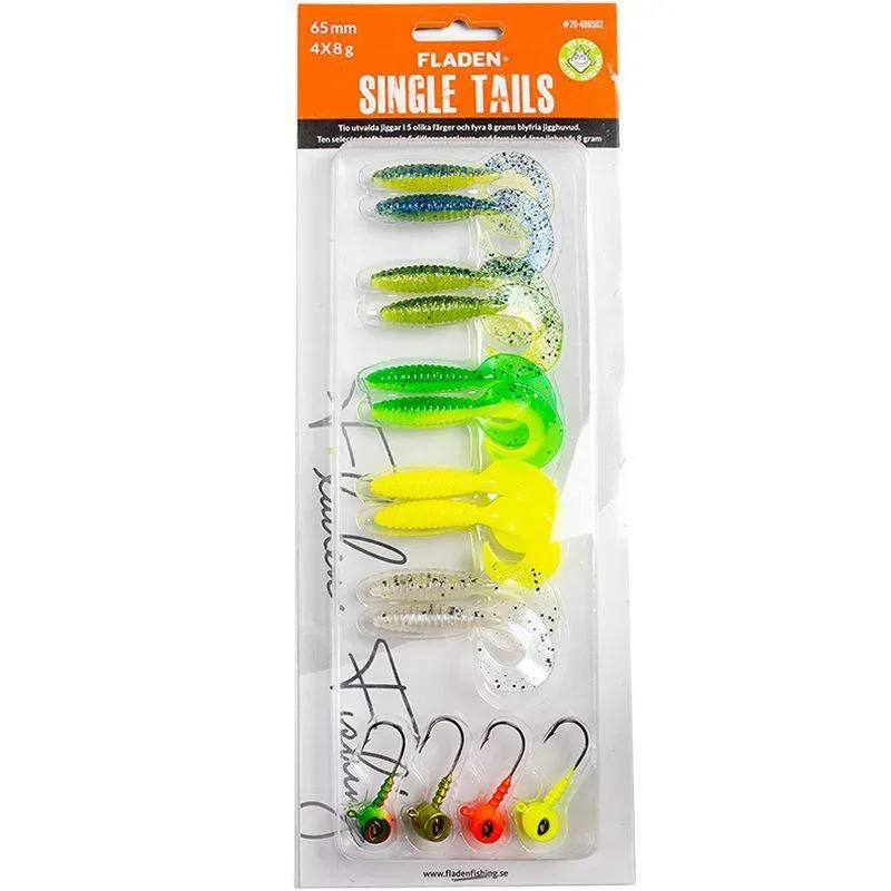 Single Tail jiggsortering 65 mm 10-pack 8 g