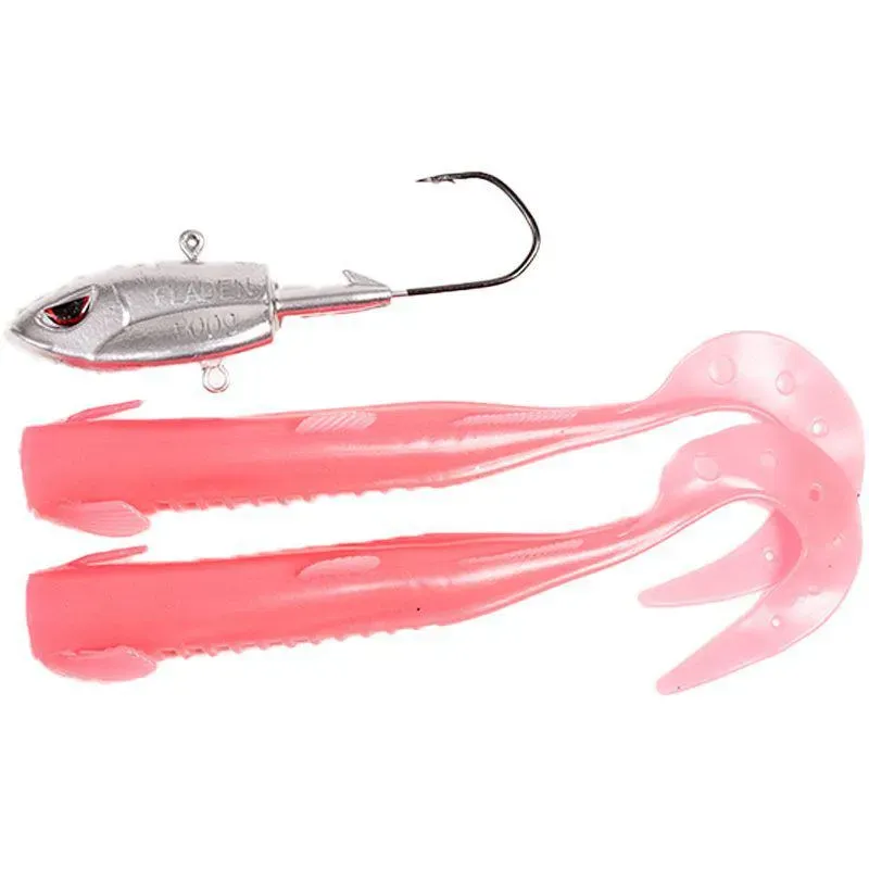 Marin & Fritid Big Single Tail jigg 90g rosa 3-delar