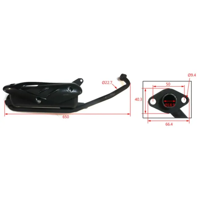 Peugeot Speedfight 3 avgassystem 4-takt SP3 Orbit 2
