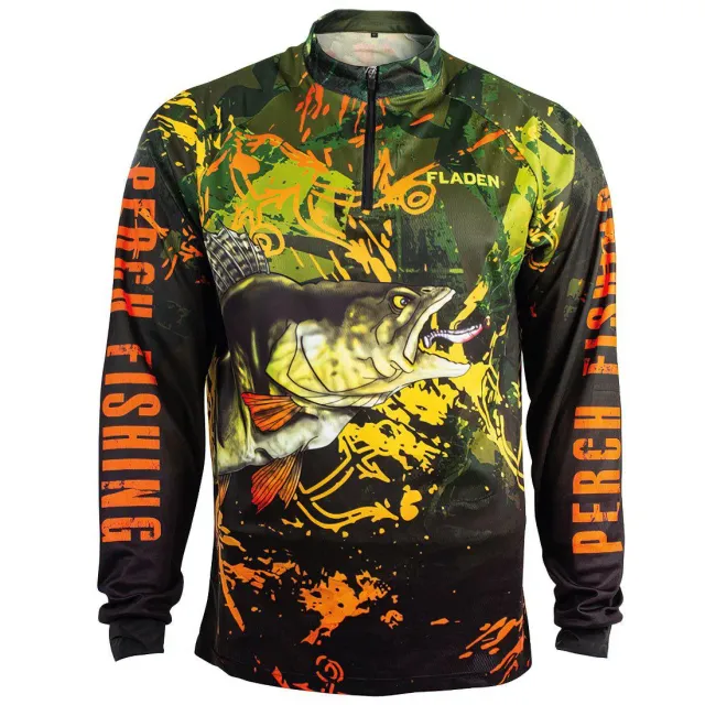 Perch Pixel pullover fisketröja abborre kamouflage