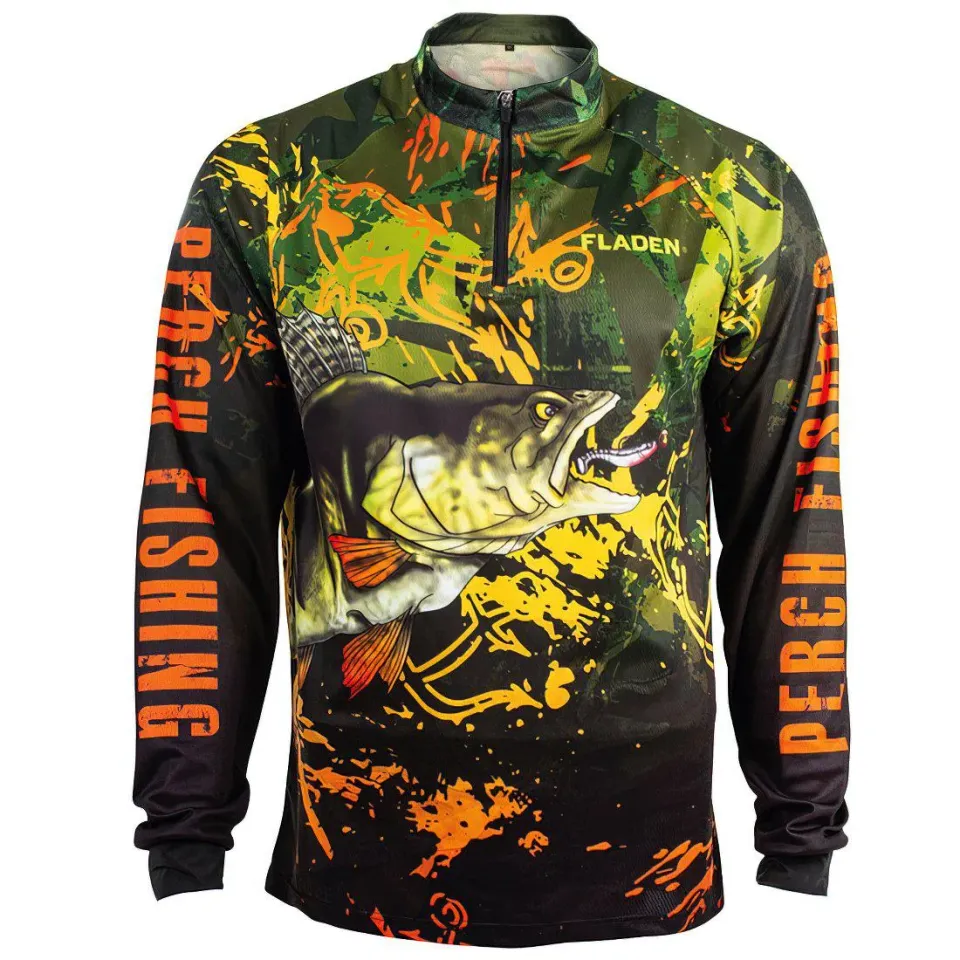 Perch Pixel pullover fisketröja abborre kamouflage