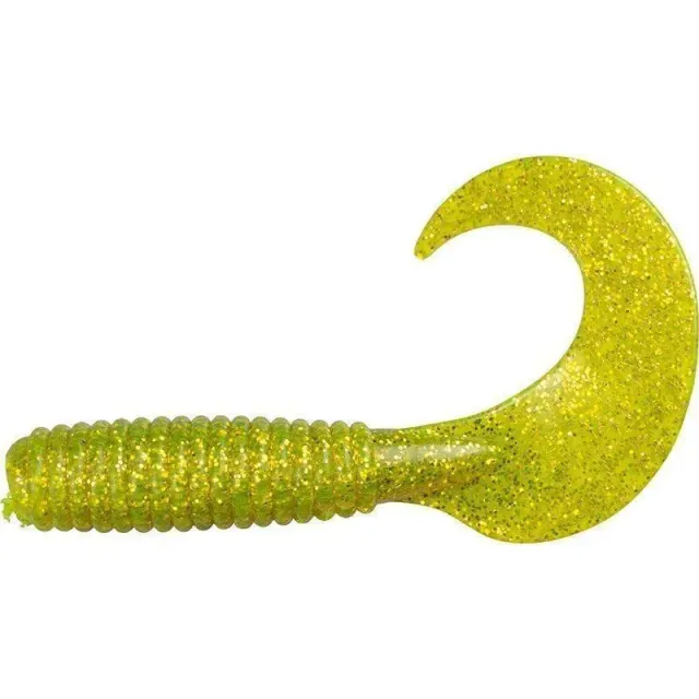 Big Single Tail jigg 12cm chartreuse glitter