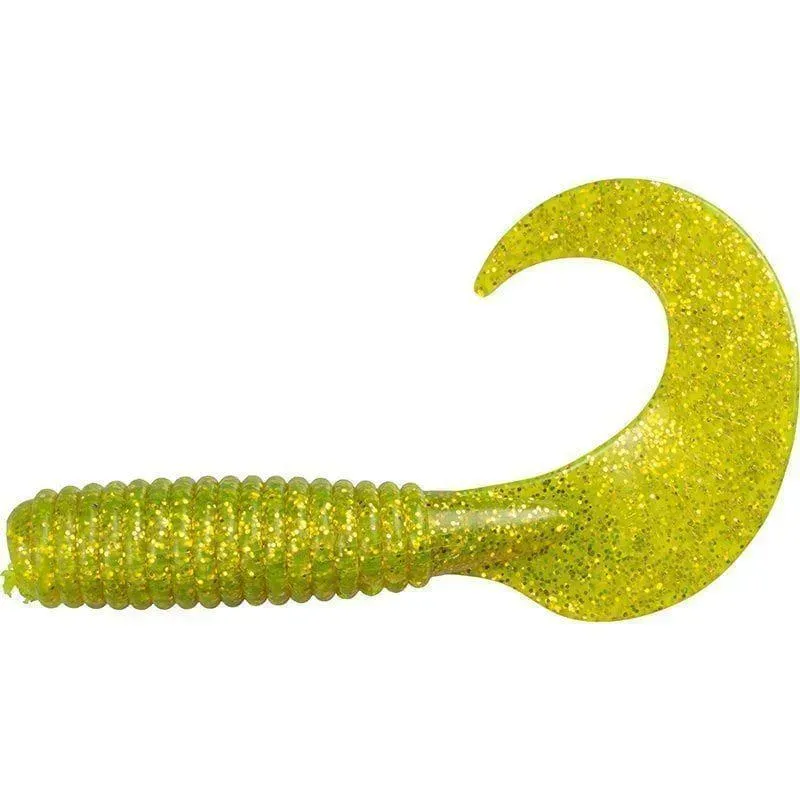 Big Single Tail jigg 12cm chartreuse glitter