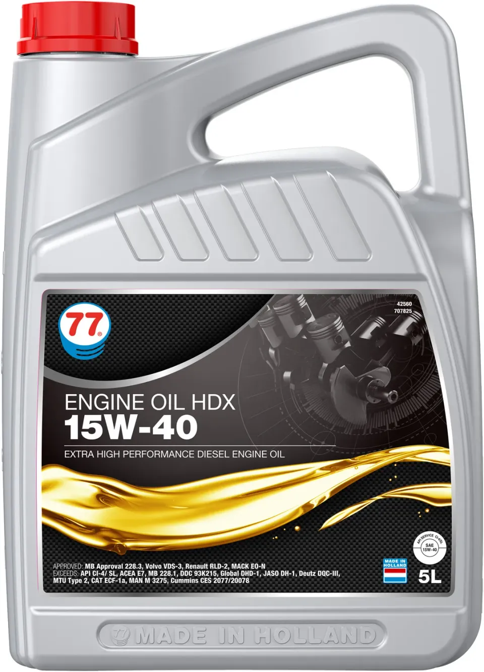 77 Engine Oil HDX 15W-40 motorolja 5 liter diesel