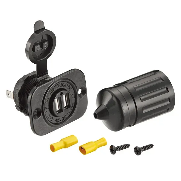 Marin & Fritid vattentätt USB-uttag 12V 2,1A