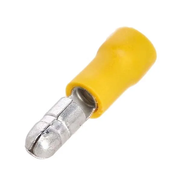 Marin & Fritid Rundstift gul 4mm hane 10-pack 4-6mm²