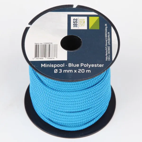 1852 Minirulle lina vit 3 mm x 20 m polyester