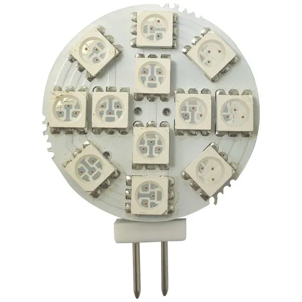 1852 G4 LED-lampa Ø30mm vit röd 10-36V 2-pack