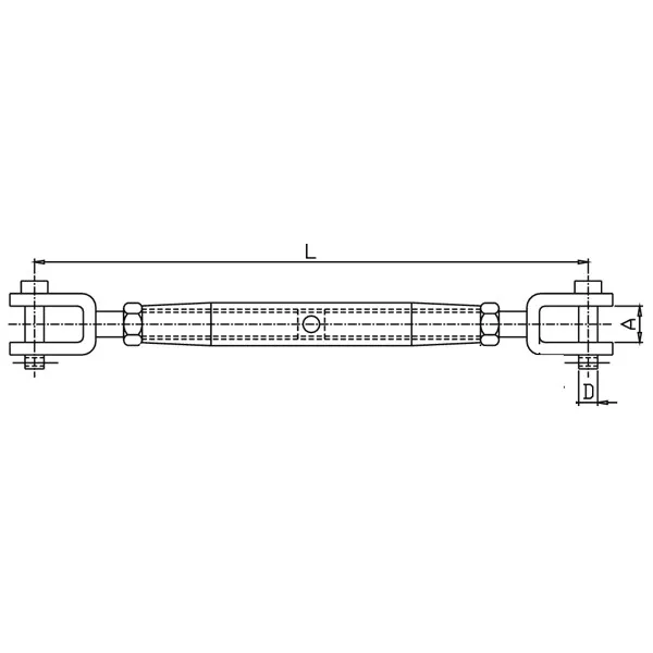 Marin & Fritid vantskruv gaffel-gaffel 6 mm rigg
