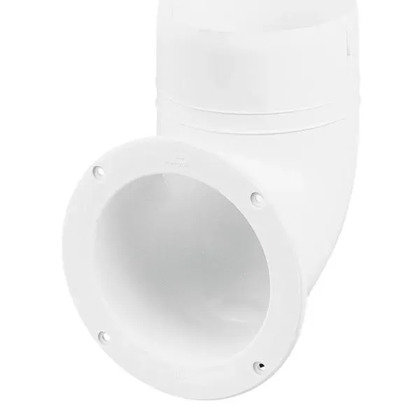 Ventilationsanslutning 90gr 4 tum 100mm polypropen