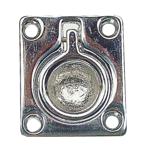 Marin & Fritid durkbeslag 45x38 mm kromad mässing