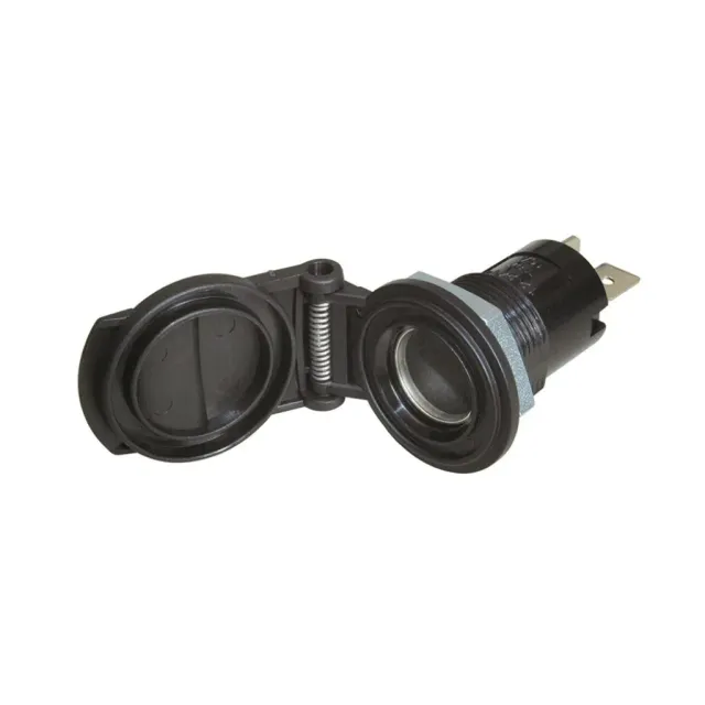 Marin & Fritid DIN-uttag 12/24V infällt 16A svart