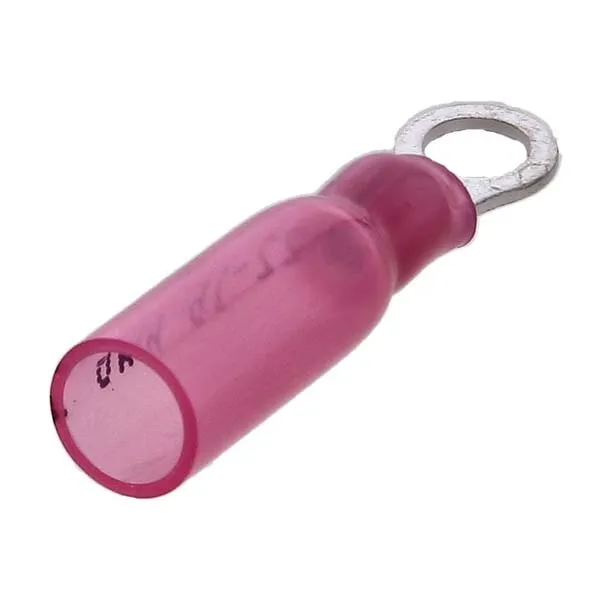 Ringkabelsko röd ø4mm 10-pack vattentät IP68