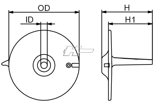CMP 41107ZV500A anod trimfena aluminium Honda Tohatsu