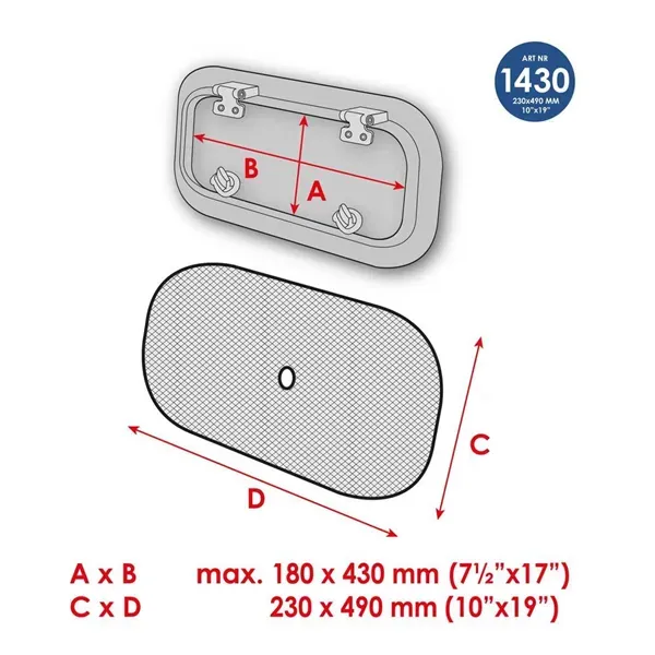 Marin & Fritid Popup myggnät portlight liten 2-pack magnet