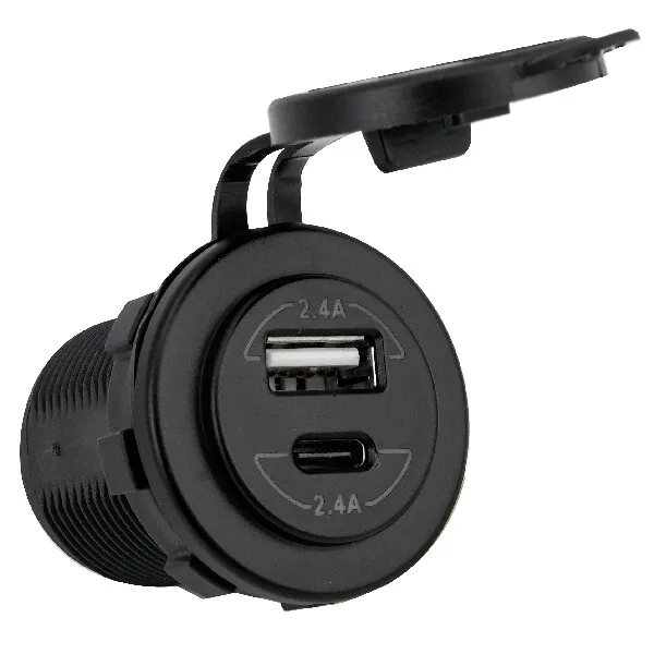 Marin & Fritid 1852 USB-uttag A+C 12/24V inbyggt 2,4A