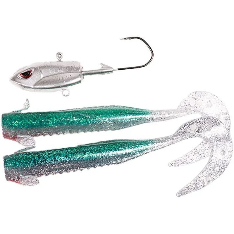 Marin & Fritid Big Single Tail jigg 400g green silver