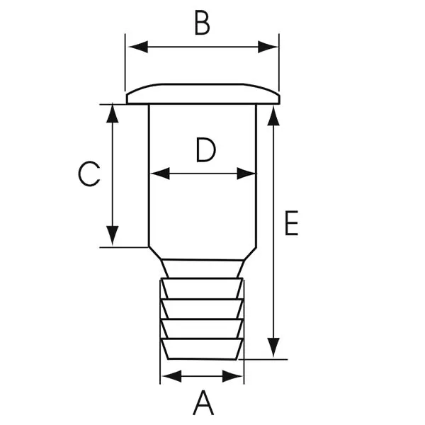 Marin & Fritid bordsgenomföring krom 1 1/4" 38 mm