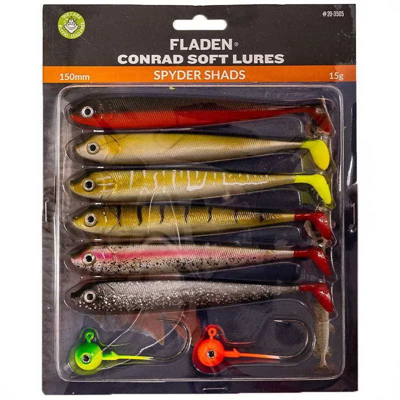 Conrad Softlures Guddi Shad 150mm 3x6 jigg sorterade färger