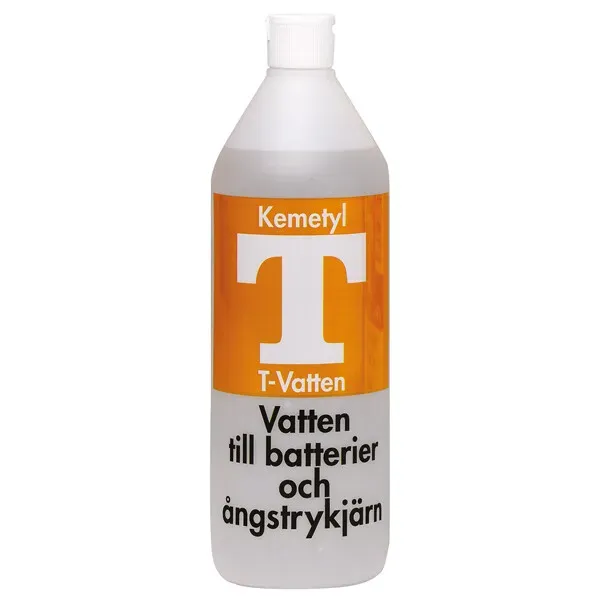Kemetyl T-vatten batterivatten 1l avjoniserat