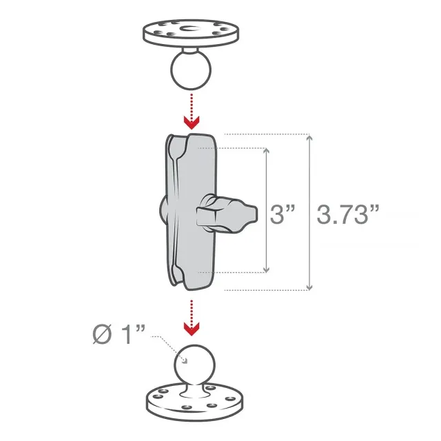 RAM Composite Arm monteringsarm B 9 cm