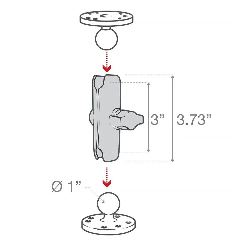 RAM Composite Arm monteringsarm B 9 cm