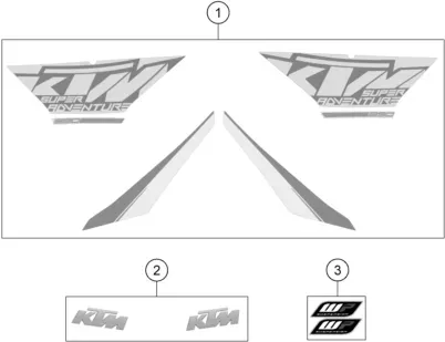 KTM 1290 Super Adventure dekalkit 60408099000