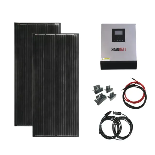 Skanbatt Kraftpaket Hybrid Stuga solpaket 1000VA