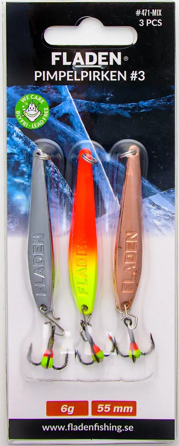 Marin & Fritid Pimpelpirk 55mm 6g 3-pack