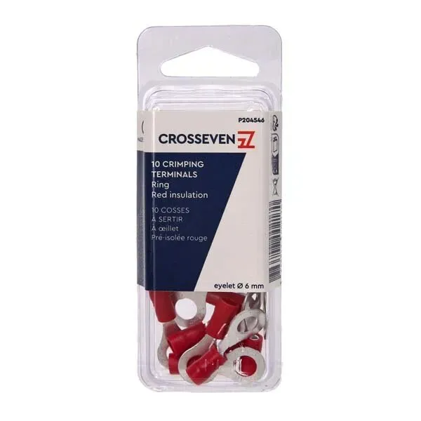 Marin & Fritid Ringkabelsko Röd Ø6 mm 10-pack Vinyl