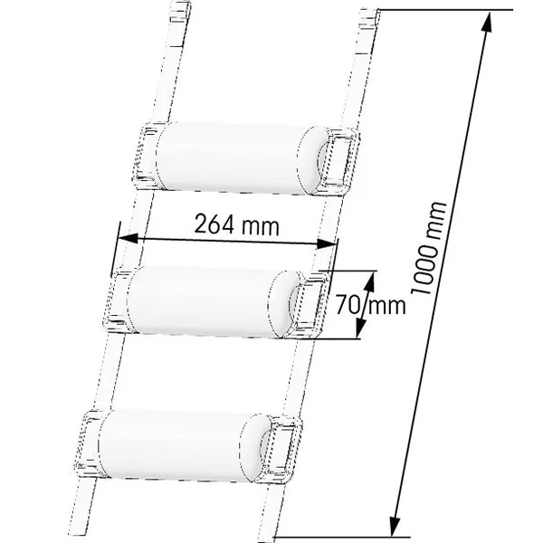 Marin & Fritid White Half-moon Gummibåtsfender 3-pack