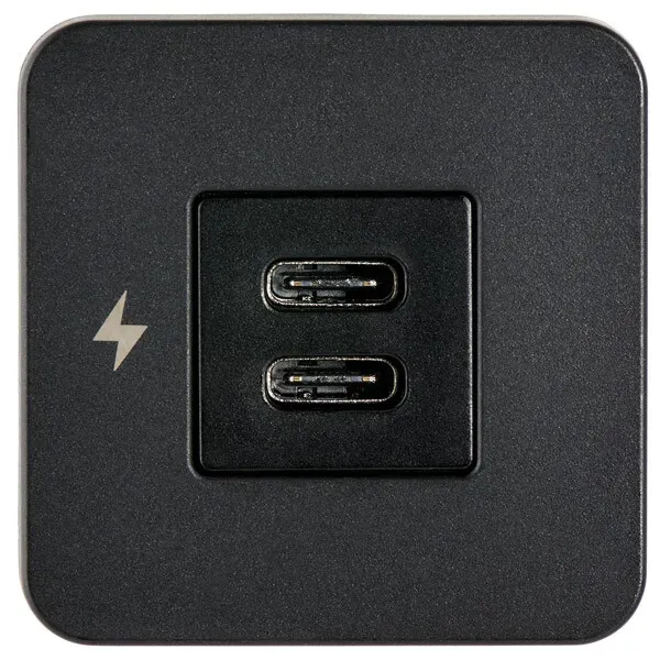 Scanstrut Tile inbyggnadsladdare USB-C dubbel 12/24V svart