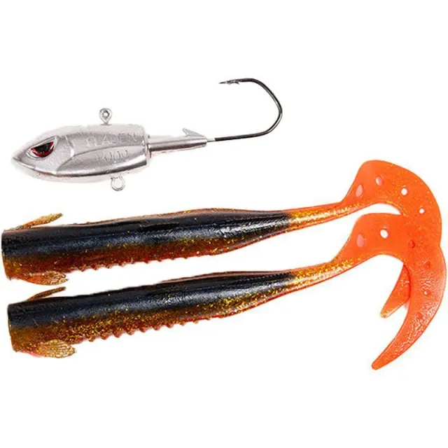 Marin & Fritid Big Single Tail jigg 400 g black gold orange