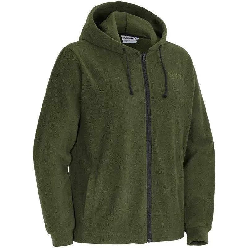 Marin & Fritid Hoody Fleece fleecejacka mörkgrön