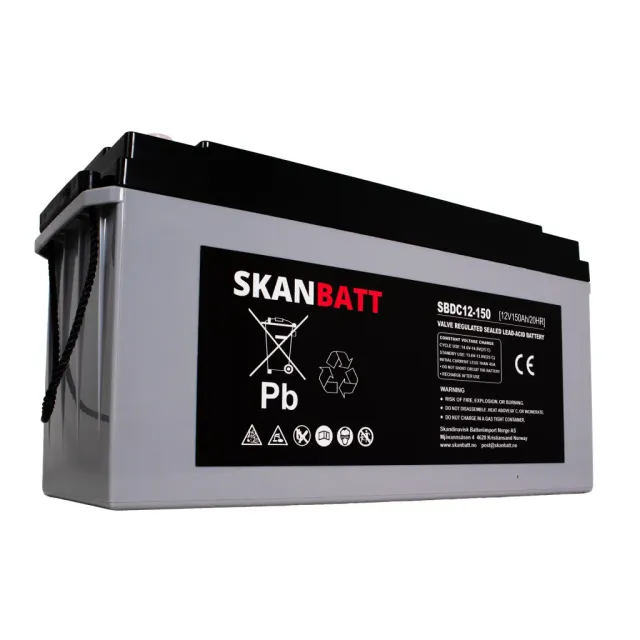 Skanbatt SBDC12-150 AGM-batteri 12V 150Ah djupcykel
