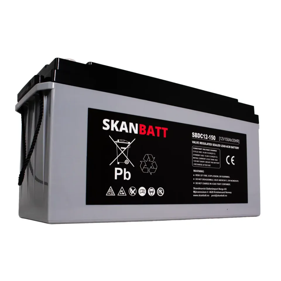 Skanbatt SBDC12-150 AGM-batteri 12V 150Ah djupcykel