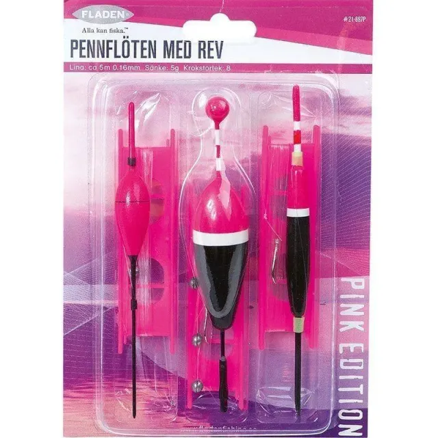 Marin & Fritid flöte med vinda och rev 3-pack rosa