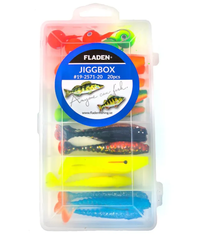 Marin & Fritid Minnow Shad shadjiggask 80 mm 20 g 20-delar mix