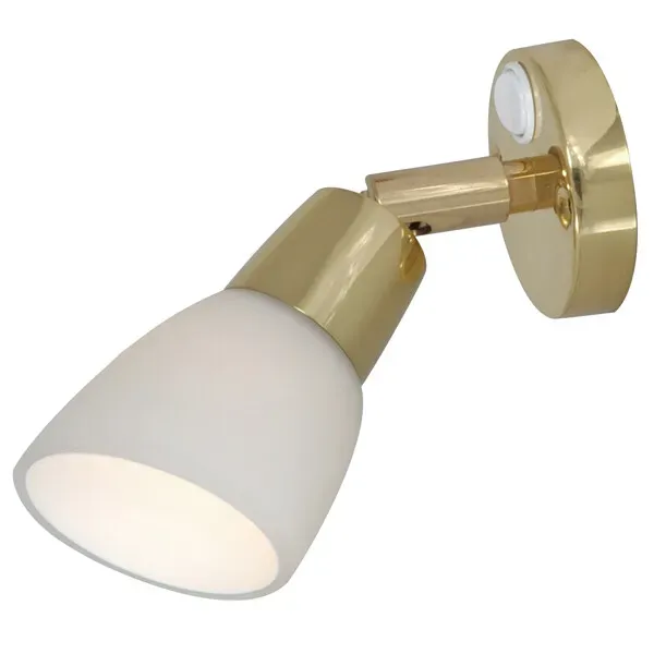 Marin & Fritid Kojlampa LED 12V mässing opal rund